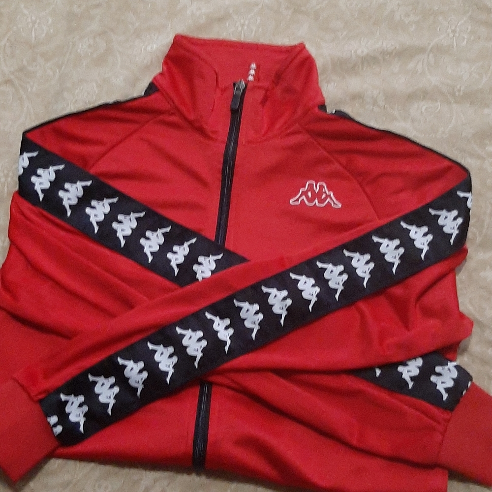Red kappa sweater